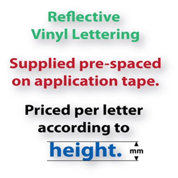 Reflective Adhesive Vinyl Lettering